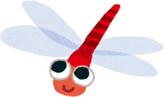 Hand Drawn Red Dragonfly Illustration